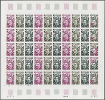 Frankreich: 1973, France. Set Of 4 Different Color Proof Sheets Of 50 For The Stamp "150th Birth Ann - Andere & Zonder Classificatie