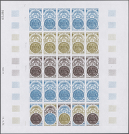 Frankreich: 1974, France. Set Of 5 Different Color Proof Sheets Of 50 For The Issue "300th Anniversa - Andere & Zonder Classificatie