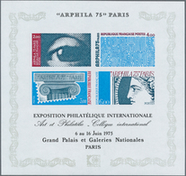 Frankreich: 1975, ARPHILA, Souvenir Sheet IMPERFORATE, Unmounted Mint. Maury 1837A Nd, 575,- €. - Andere & Zonder Classificatie