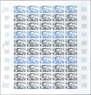 Frankreich: 1975, 3 Colour Proof Sheets Of 50 For The Issue " 100th Birthday Of Andre Siegfried" Wit - Andere & Zonder Classificatie