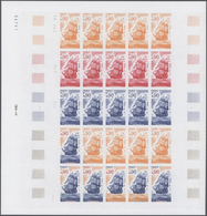 Frankreich: 1975, France. Set Of 7 Different Color Proof Sheets Of 25 For The Issue "Frigate MELPOME - Andere & Zonder Classificatie