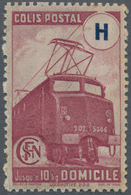 Frankreich - Postpaketmarken: 1945, Electro Locomotive 'red-wine Coloured' (Domicile, Lie-de-vin) In - Autres & Non Classés