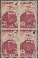 Frankreich - Postpaketmarken: 1945, Electro Locomotive 'red-wine Coloured' (Domicile, Lie-de-vin) In - Altri & Non Classificati