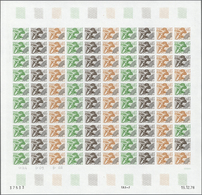 Frankreich - Vorausentwertungen: 1979, 2 Different Colour Proof Sheets Of 100 For The Issue Of "Edib - Altri & Non Classificati