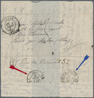 Frankreich - Ballonpost: Extremely Rare Recovery Of 7th July 1876 Of A Boule De Moulins, Letter Date - 1960-.... Lettres & Documents