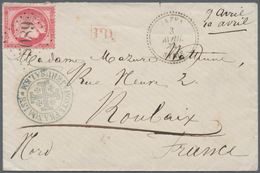 Frankreich - Besonderheiten: 1874, French P.O. Jaffa, 80c. Rose On Cover From Jaffa To Roubaix/Franc - Autres & Non Classés