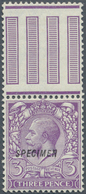 Großbritannien: 1912, 3d. Violet, Wm Simple Cypher, With "Specimen" Overprint Type 23, Adjoining Gut - Altri & Non Classificati