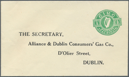 Irland - Ganzsachen: Alliance & Dublin Consumers' Gas Co., Dublin: 1/2 D. Pale Green, 1 D. Red And 2 - Postwaardestukken
