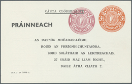 Irland - Ganzsachen: Electricity Supply Board: 1975, 3 1/2 D. Brown Orange + 1 1/2 D. Violet Printed - Postwaardestukken