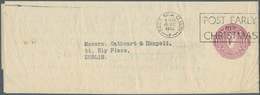 Irland - Ganzsachen: The Legal Diary: 1952, 1 1/2 D. Violet Newspaper Wrapper On Cream Laid Paper Wi - Postwaardestukken