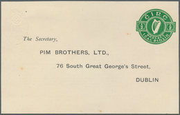 Irland - Ganzsachen: Pim Brothers, Ltd., Dublin: 1935, 1/2 D. Pale Green "proxy" Card, Text In Black - Interi Postali