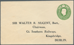 Irland - Ganzsachen: Great Southern Railways: 1939, King Georg VI. 1/2 D. Pale Green And 1 D. Red En - Postwaardestukken