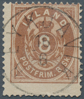 Island: 1873, 8 Skilling Oval Cancelled With "REYKUAVIK 16 / 6 "datestamp. - Other & Unclassified