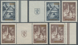 Kroatien: 1941, 1.50 Din. + 1.50 Din. And 4 Din. + 3 Din. Exhibition Stamps With Gold Imprint In Dif - Croatie