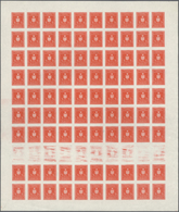 Kroatien - Dienstmarken: 1942, 3 Kuna Unperforated, 2 Complete Sheets With Once Print Loss In The 8t - Croazia