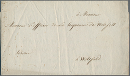 Luxemburg - Vorphilatelie: 1792, Preprinted Official Folded Letter Cover From Nicolas D'Olimart, The - ...-1852 Voorfilatelie