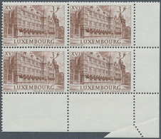 Luxemburg: 1963, 1000 Years City Of Luxemburg, 3 Fr In Block Of Four With Perforation Curiosity. - Storia Postale