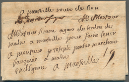 Malta - Vorphilatelie: 1719, Entire Letter From France To The Orders' Banker Joseph Pausier, Reading - Malta