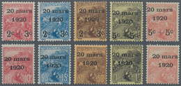 Monaco: 1920, Royal Wedding, Complete Set Of Ten Values, Fresh Colours, Mint O.g. With Hinge Remnant - Ongebruikt