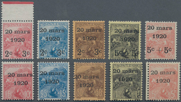 Monaco: 1920, Royal Wedding, Complete Set Of Ten Values, Fresh Colours And Well Perforated, Mint Ori - Ongebruikt