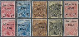 Monaco: 1920, Royal Wedding, Complete Set Of Ten Values, Fresh Colours And Well Perforated, Mint Ori - Ongebruikt