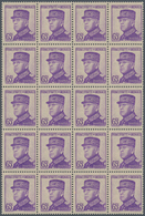 Monaco: 1938, Prince Louis II. As General 65c. Violet Block Of 20, Mint Never Hinged, Mi. € 800,-- ( - Nuovi