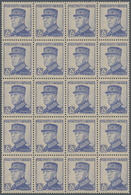 Monaco: 1938, Prince Louis II. As General 1.75fr. Ultramarine Block Of 20, Mint Never Hinged, Mi. € - Ongebruikt