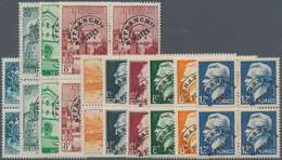 Monaco: 1945/1951, PRE-CANCELS Set Of Ten Different Stamps Incl. 60c. Coat Of Arms, Views Of Monaco - Ongebruikt
