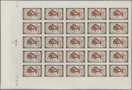 Monaco: 1949, 100th Birthday Of Prince Albert I. Complete Set Of Eight In IMPERFORATE Blocks Of 25 F - Neufs