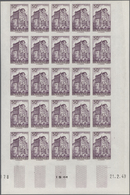 Monaco: 1948/1949, Pictorial Definitives Complete Set Of 13 In IMPERFORATE Blocks Of 25 From Lower M - Neufs