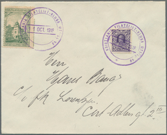 Norwegen: 1918, 5 Kroner Haakon VII. On Philatelistic Envelope With Vignette Commemorating The Exhib - Autres & Non Classés