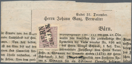 Österreich: 1859, (1,05 Kr) Grauviolett Zeitungsmarke, Allseits Breitrandig Mit Glasklarem Stempel L - Altri & Non Classificati