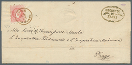 Österreich: 1867, 5 Kr Rosa Auf Brief Mit Braunrotem Trentino-K1 „VIGO IN FASSA 21/11 (1872)” Und Ov - Other & Unclassified