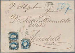 Österreich: 1867, Auslands-R-Brief Ab WIEN HABSBURGGASSE Mit Hoher 40 Kreuzer Frankatur Nach Cividal - Other & Unclassified