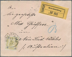 Österreich: 1899, 20 Kr Grünlicholiv/schwarz, EF Auf Einschreibebrief Von KIRCHSCHLAG, 27/3 99, Ohne - Other & Unclassified