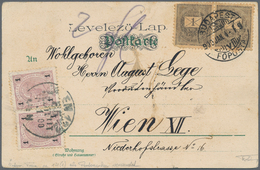 Österreich: 1904, 1 Filler Im Paar (Mgl.) Auf Unterfrankierter Ansichtskarte Aus Ungarn, Daher Mit N - Other & Unclassified