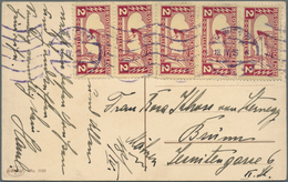 Österreich: 1917, 2 Heller Eilmarke In Seltener Zähnung 11 1/2.12 1/2 Als Mehrfachfrankatur Von 5 St - Other & Unclassified