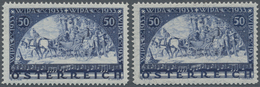 Österreich: 1933, 50 Gr. WIPA Mit Beiden Papieren (normal U. Faserpapier), Gut Gezähnt, Mi. 1070,- E - Andere & Zonder Classificatie