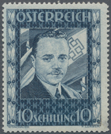 Österreich: 1936, Dollfuß 10 S. Dunkelblau Postfrisch, Mi. € 1.400,-- (ANK. 588, € 1.500,--) - Other & Unclassified