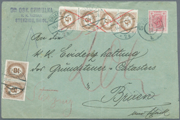Österreich - Portomarken: 1907/1917, Unterfrankierter Brief Von Sterzing Nach Brixen Und Wegen Nachp - Taxe