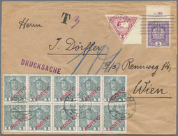 Österreich - Portomarken: 1917, Drucksache Der 3. Gewichtsstufe Aus Wien Mit "T 3" Taxstempel Verseh - Taxe