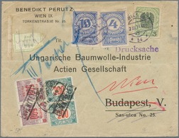 Österreich - Portomarken: 1921, Drucksache Der 2. Gewichtsstufe Von Wien Nach Ungarn. Dort Mit 1400 - Strafport