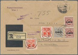 Österreich - Portomarken: 1947, Eingeschriebener Amtsbrief Von Wien Nach Bleiberg. Die Empfängerin M - Segnatasse
