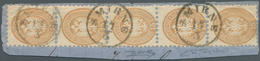 Österreichische Post In Der Levante: 1864, Lomb.-Venetien Vorläufer: 15 So Braun, Gez.9 1/2, Senkrec - Levant Autrichien