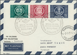 Österreich - Flugpost: 1950, SILVESTER-SONDER-FLUGPOST SALZBURG, 31.12.1950, Komplette Serie Mit 9 P - Other & Unclassified