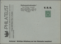 Österreich - Privatganzsachen: 1945, 5 (Pfg) Grün Wappen, Privater Wertstempeleindruck Auf Ungebrauc - Other & Unclassified