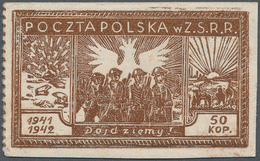 Polen - Polnische Armee In Der Sowjetunion: 1942, 50kop. Brown, Unmounted Mint, Signed Bojanowicz Et - Altri & Non Classificati