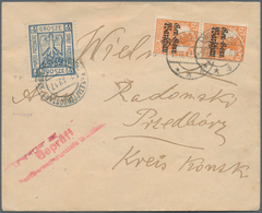 Polen - Bestellpostanstalten: PREDBORZ 1917, 4gr. Blue Paying The Local Charge On Incoming Cover Fro - Altri & Non Classificati