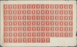 Rumänien: 1864, Never Issued 20 Parale Red In Complete Sheet Of 100 Stamps Including All Margins. So - Other & Unclassified