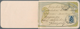 Russland: 1906, 7 Kop. Blau Von Moskau Auf Selbstgefertigtem Kartenbrief Mit Jugendstil-Design, - Gebruikt